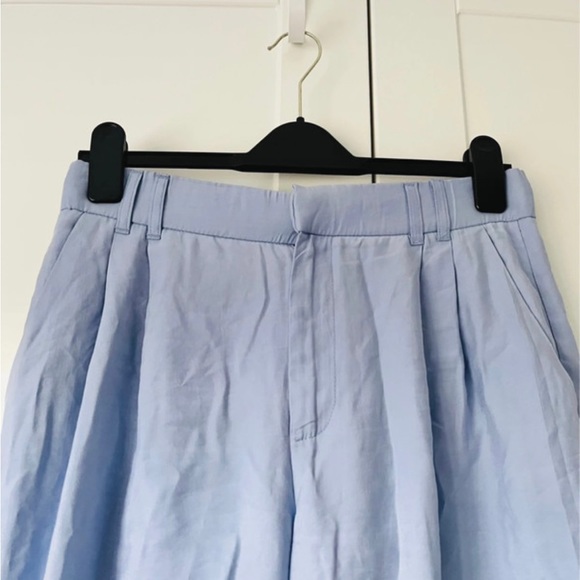 Zara Baby Blue Wide Leg Smart Trousers Size M - Picture 3 of 9